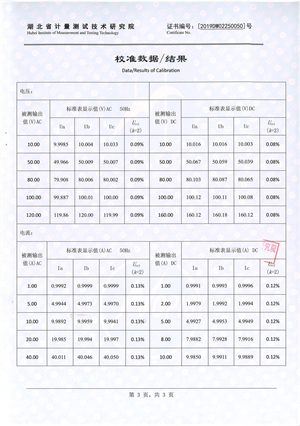 微機繼電保護校驗儀 證書(shū)